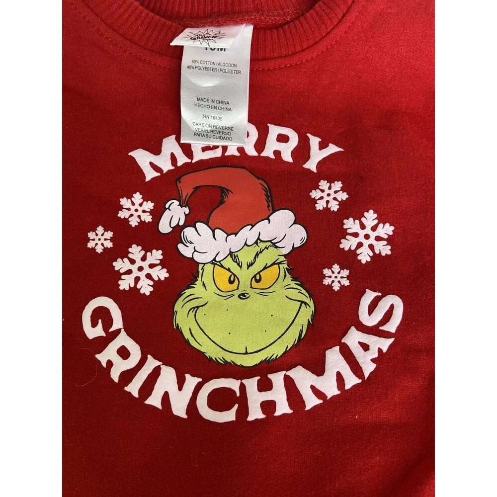 Dr. Seuss The Grinch Merry Christmas Shirt Top Pants Outfit Set Boys 18 Months